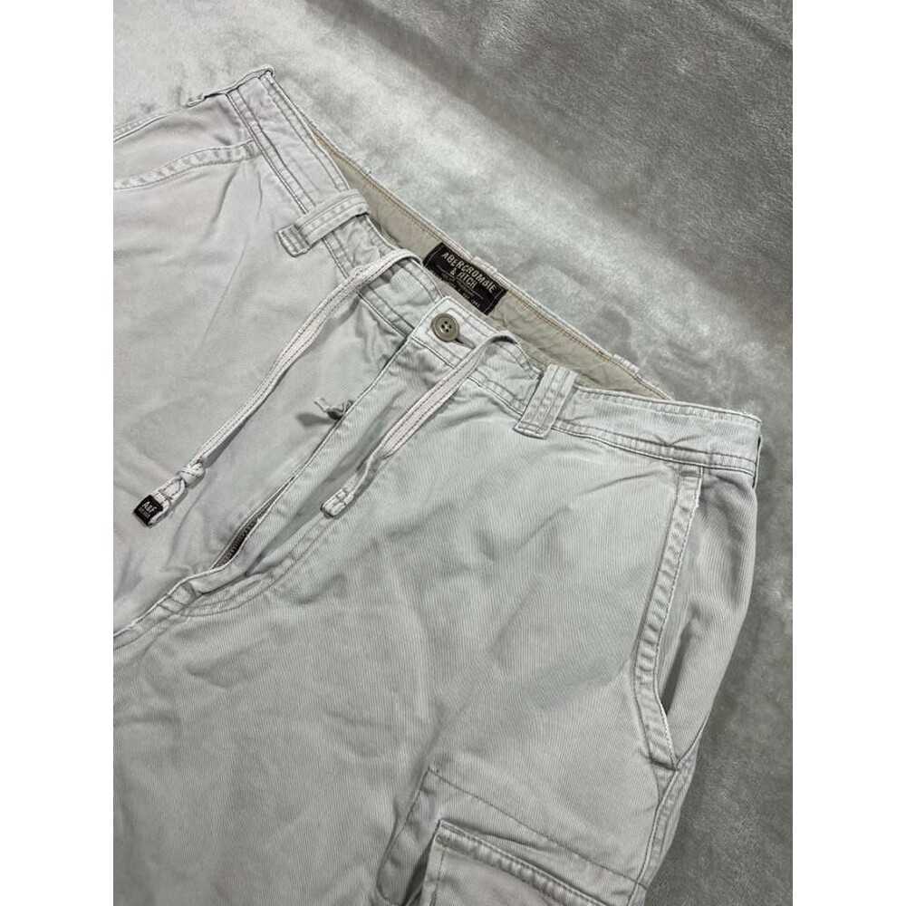 Abercrombie & Fitch Y2K Cargo Shorts Men's Size 36 Khaki Vintage Cotton